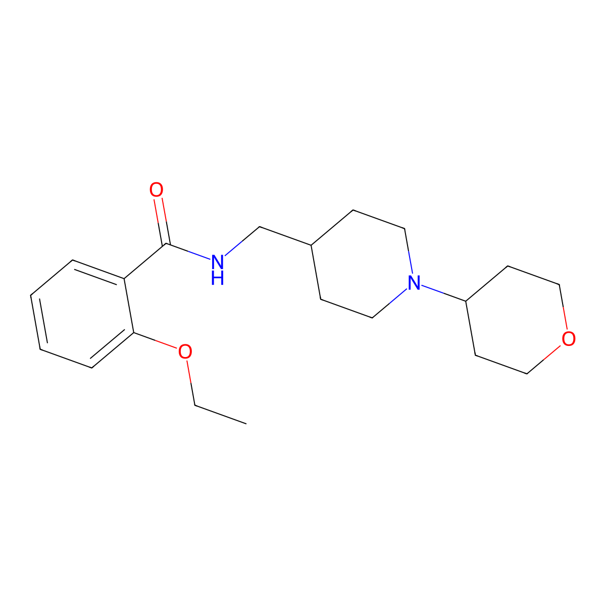2-ethoxy-N-((1-(tetrahydro-2H-pyran-4-yl)piperidin-4-yl)methyl)benzamide molecular structure, CAS 2034239-10-4