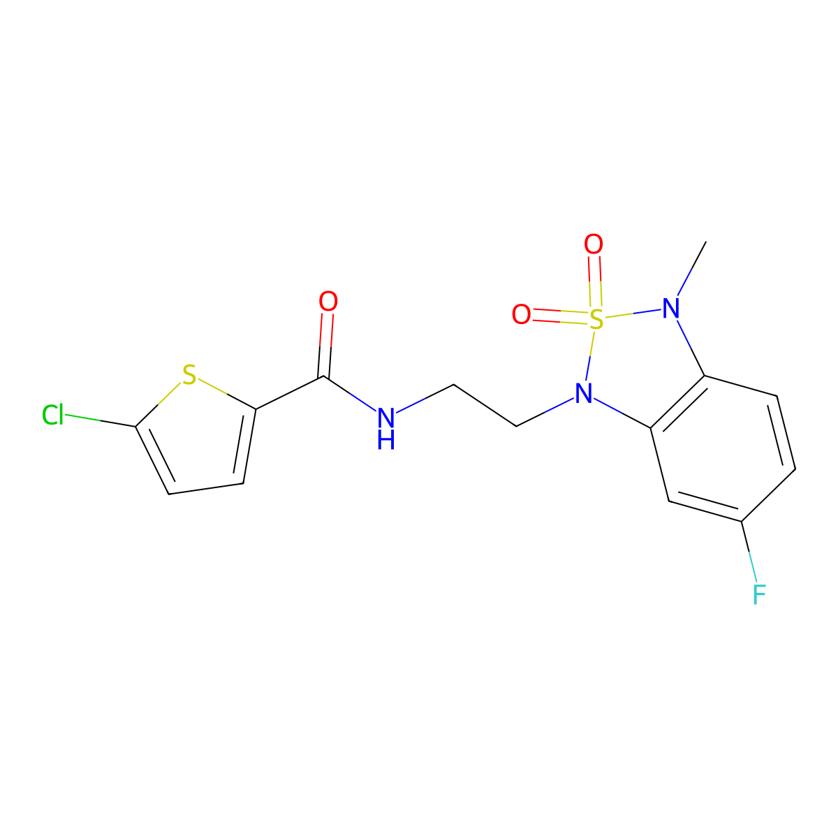 5-chloro-N-(2-(6-fluoro-3-methyl-2,2-dioxidobenzo[c][1,2,5]thiadiazol-1(3H)-yl)ethyl)thiophene-2-carboxamide molecular structure, CAS 2034239-86-4