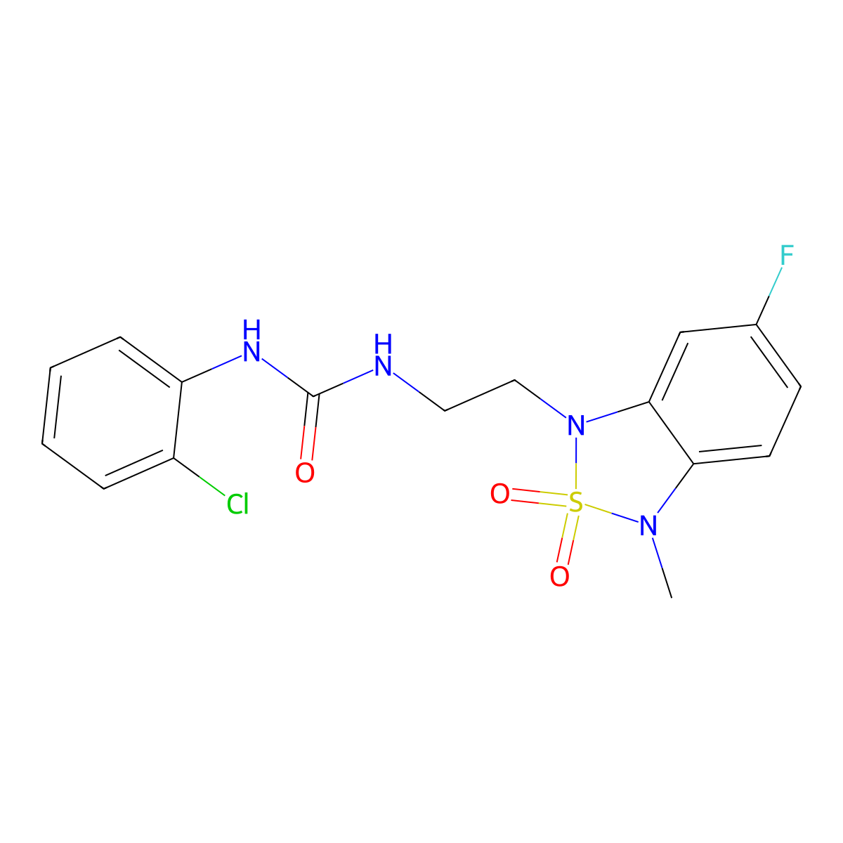 1-(2-chlorophenyl)-3-(2-(6-fluoro-3-methyl-2,2-dioxidobenzo[c][1,2,5]thiadiazol-1(3H)-yl)ethyl)urea molecular structure, CAS 2034240-60-1