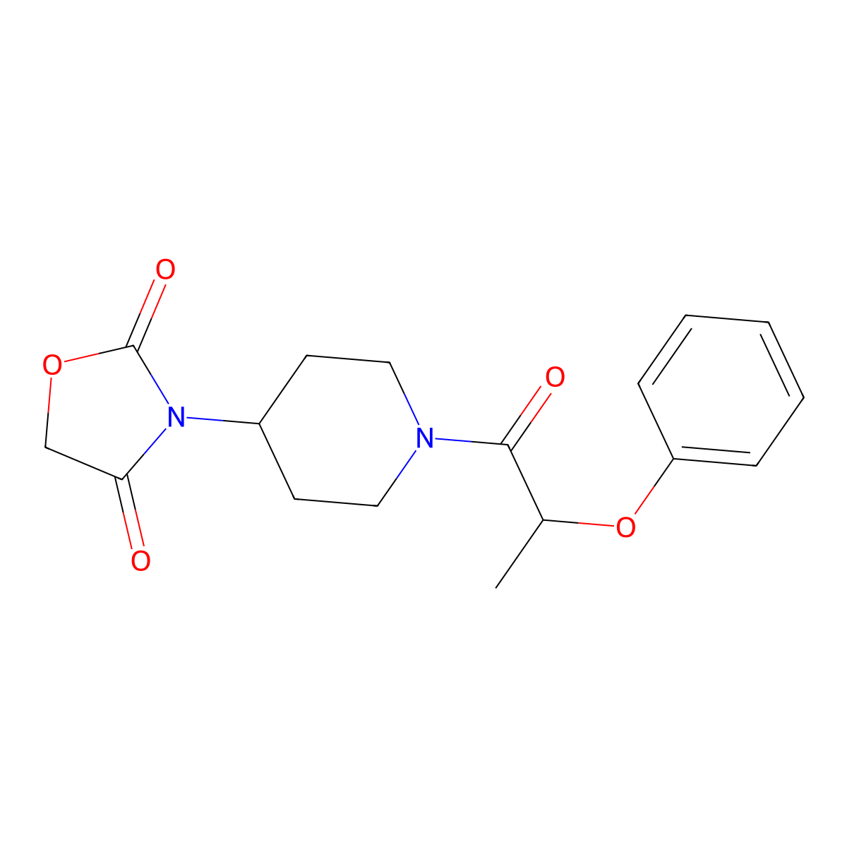 3-(1-(2-Phenoxypropanoyl)piperidin-4-yl)oxazolidine-2,4-dione molecular structure, CAS 2034240-64-5