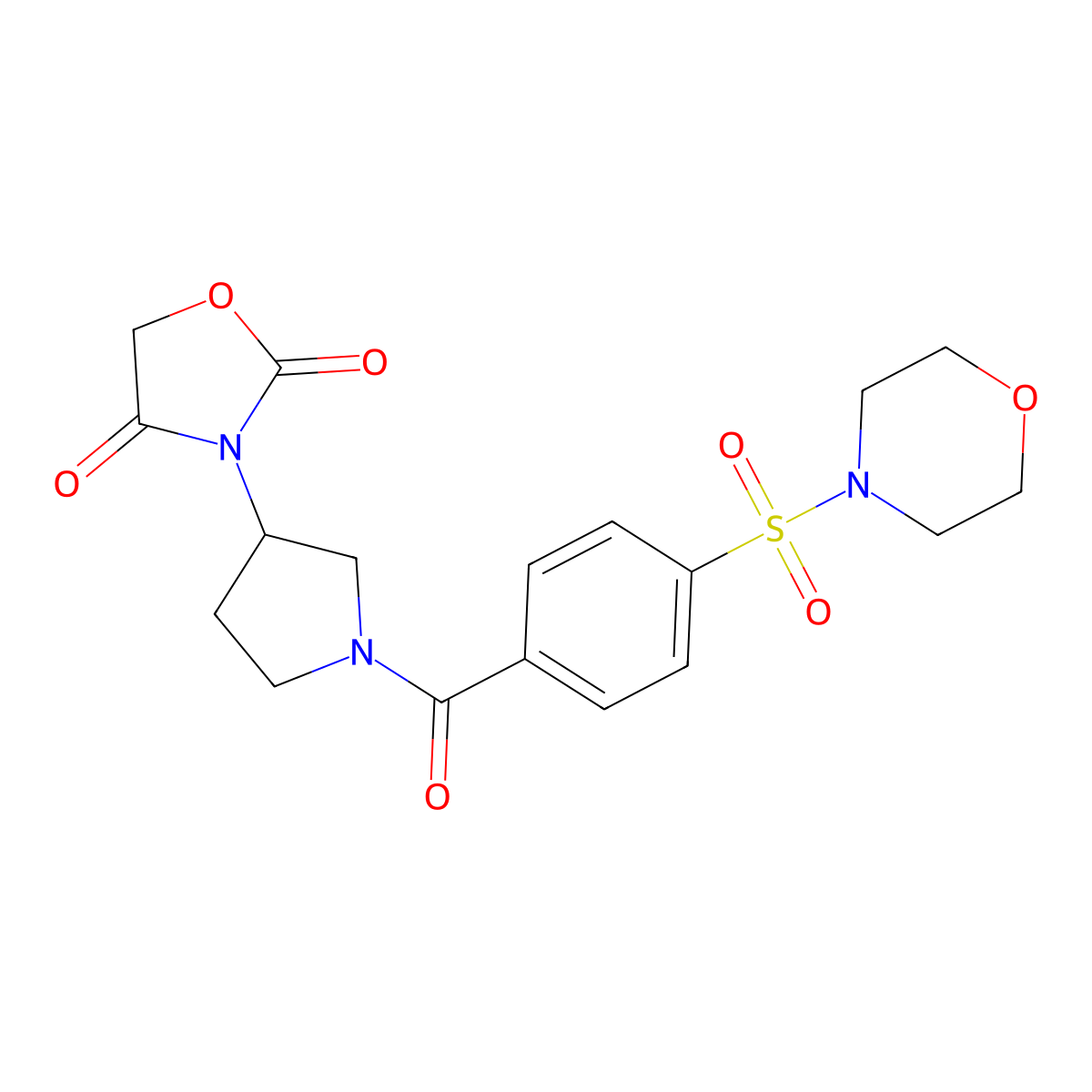 3-(1-(4-(Morpholinosulfonyl)benzoyl)pyrrolidin-3-yl)oxazolidine-2,4-dione molecular structure, CAS 2034240-67-8