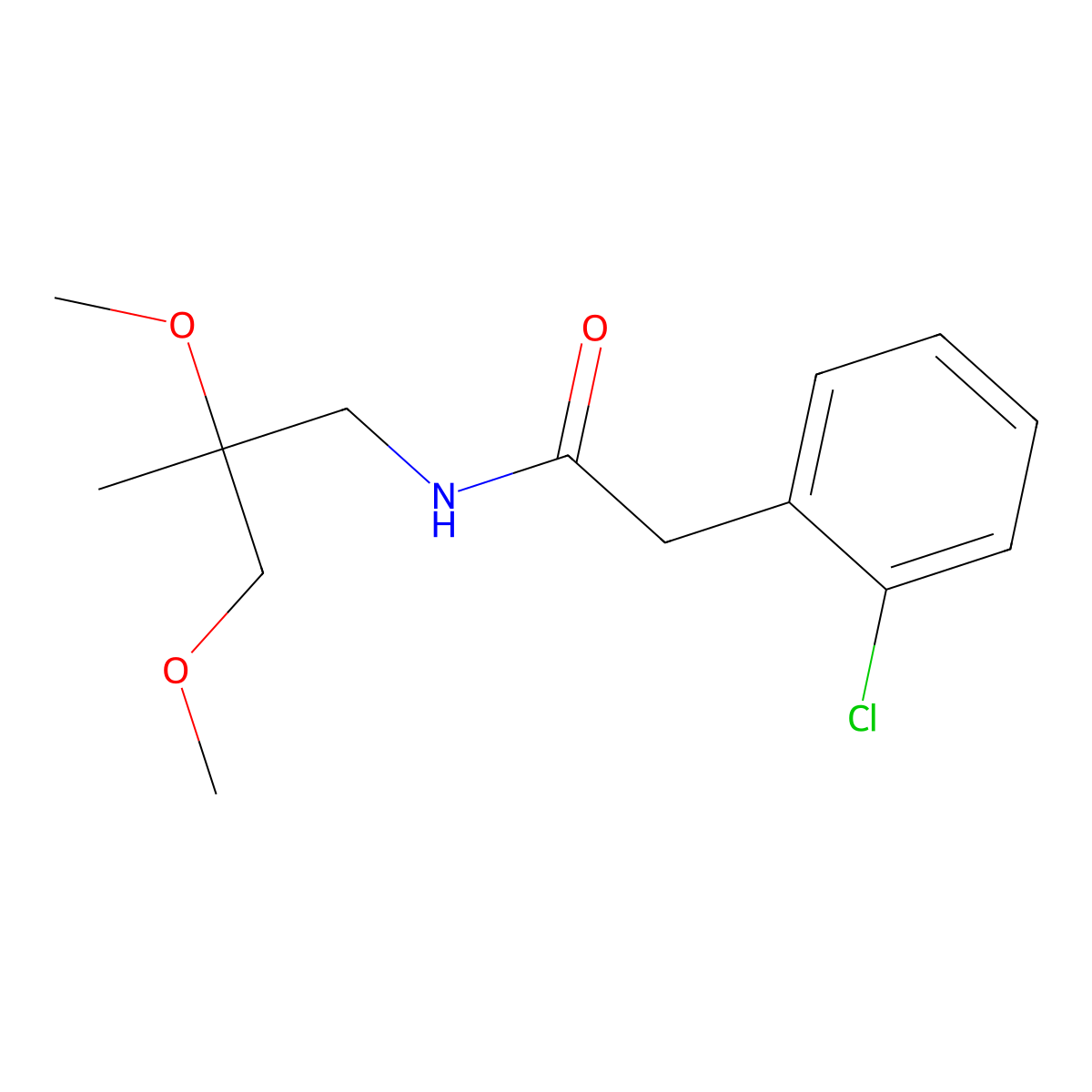 2-(2-chlorophenyl)-N-(2,3-dimethoxy-2-methylpropyl)acetamide molecular structure, CAS 2034242-06-1