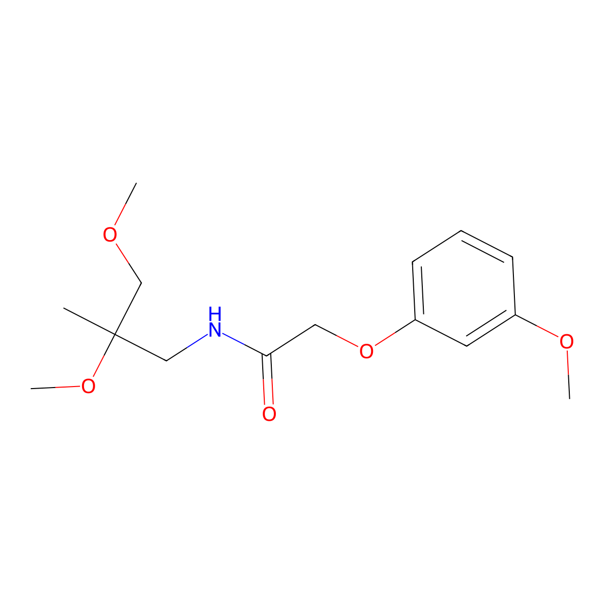 N-(2,3-dimethoxy-2-methylpropyl)-2-(3-methoxyphenoxy)acetamide molecular structure, CAS 2034242-24-3