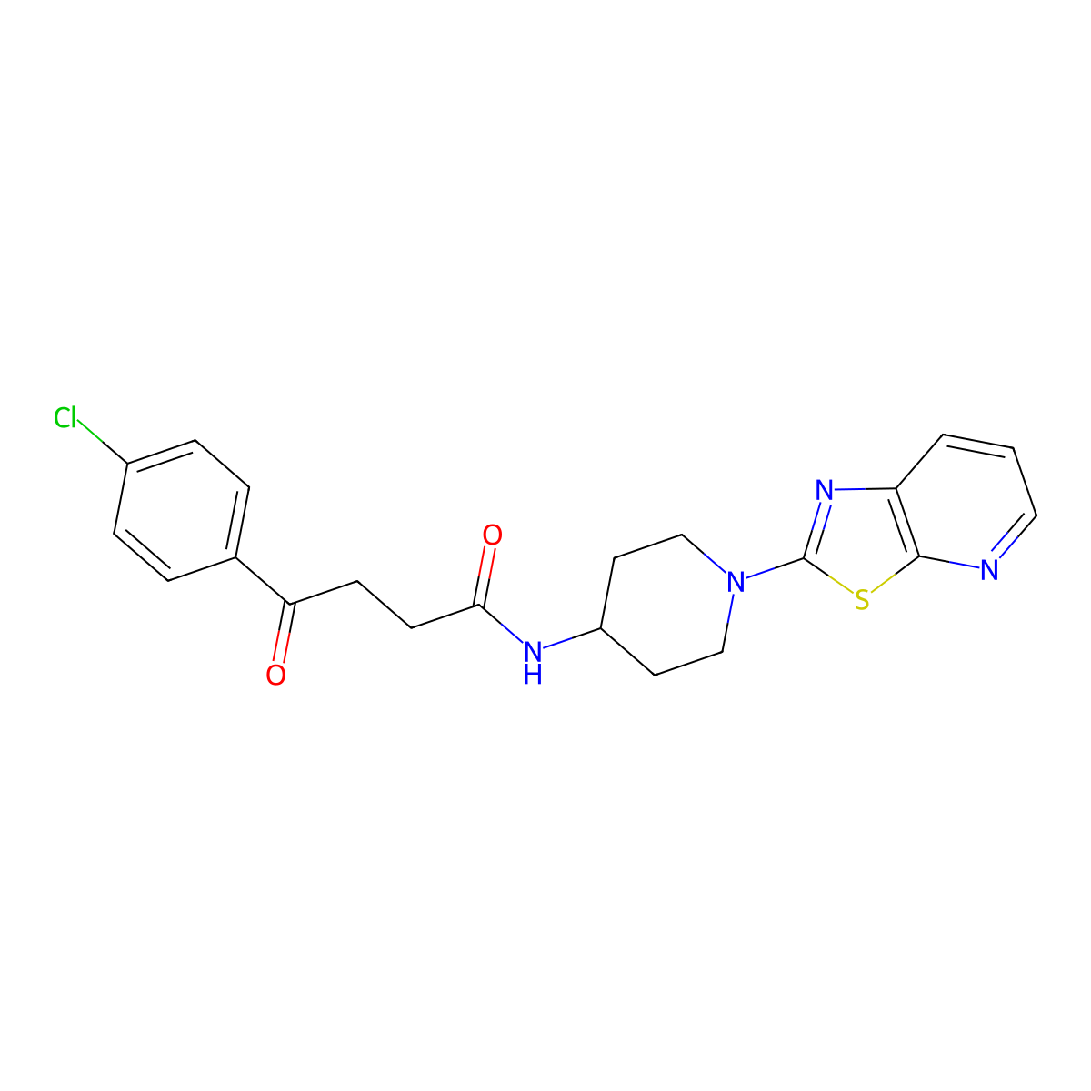 4-(4-chlorophenyl)-4-oxo-N-(1-(thiazolo[5,4-b]pyridin-2-yl)piperidin-4-yl)butanamide molecular structure, CAS 2034242-88-9