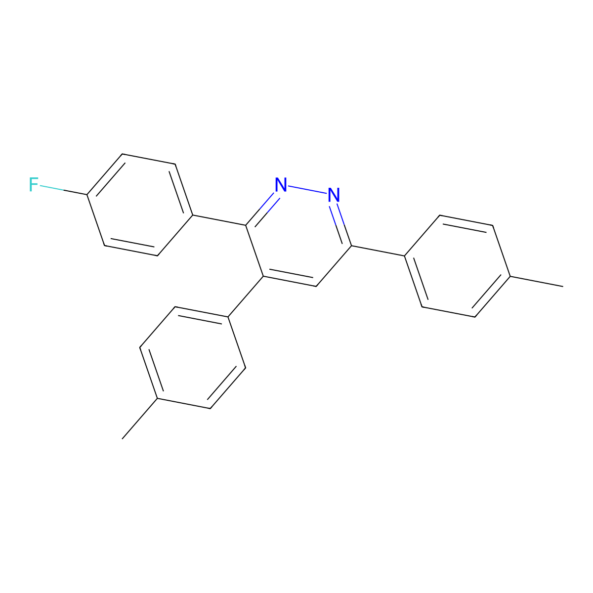 3-(4-Fluorophenyl)-4,6-di-p-tolylpyridazine molecular structure, CAS 2034243-16-6