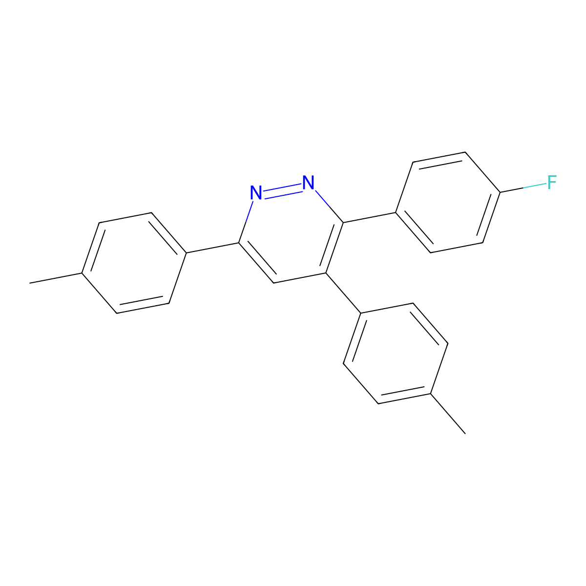 3-(4-Fluorophenyl)-4,6-di-p-tolylpyridazine molecular structure, CAS 2034243-16-6