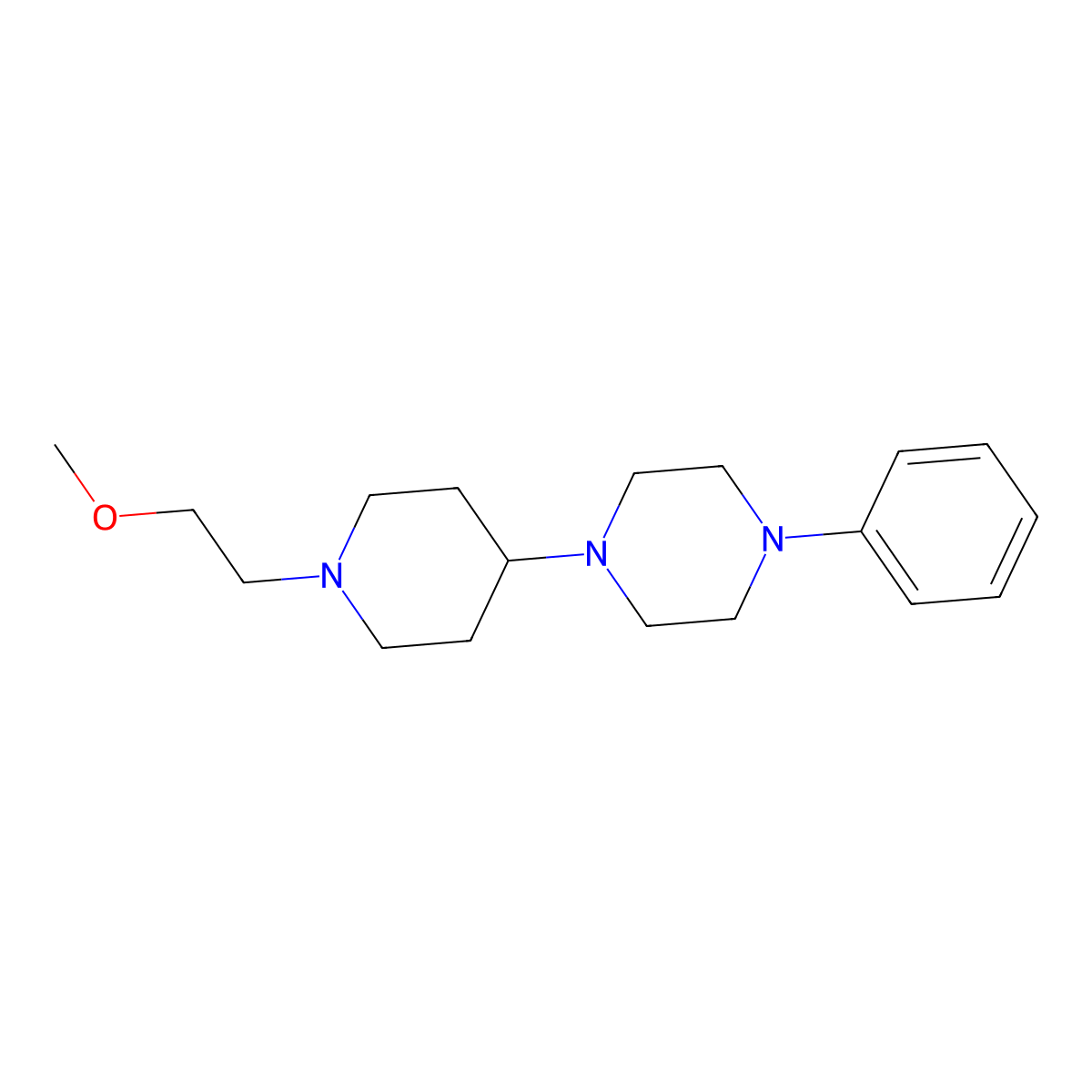 1-[1-(2-Methoxyethyl)piperidin-4-yl]-4-phenylpiperazine molecular structure, CAS 2034243-45-1