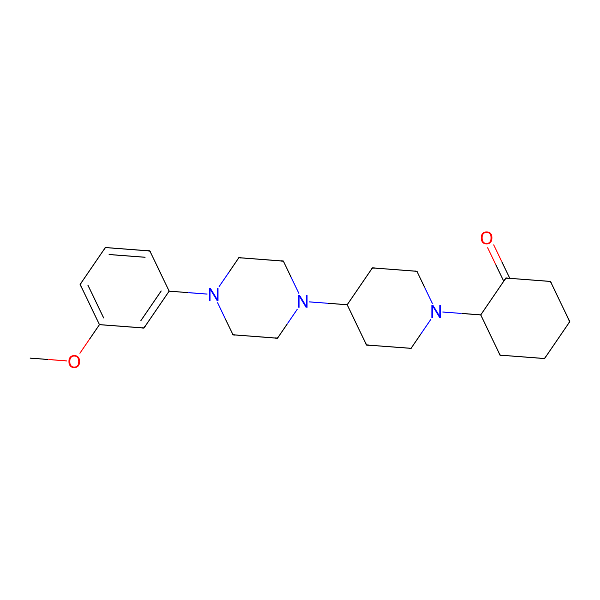 2-(4-(4-(3-Methoxyphenyl)piperazin-1-yl)piperidin-1-yl)cyclohexanone molecular structure, CAS 2034243-83-7