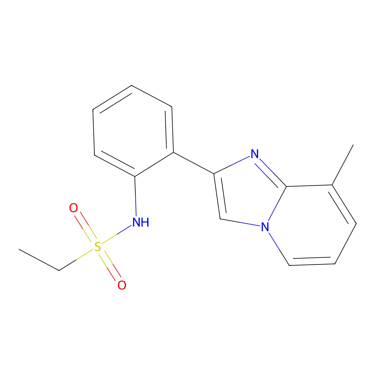 N-(2-(8-methylimidazo[1,2-a]pyridin-2-yl)phenyl)ethanesulfonamide molecular structure, CAS 2034244-30-7