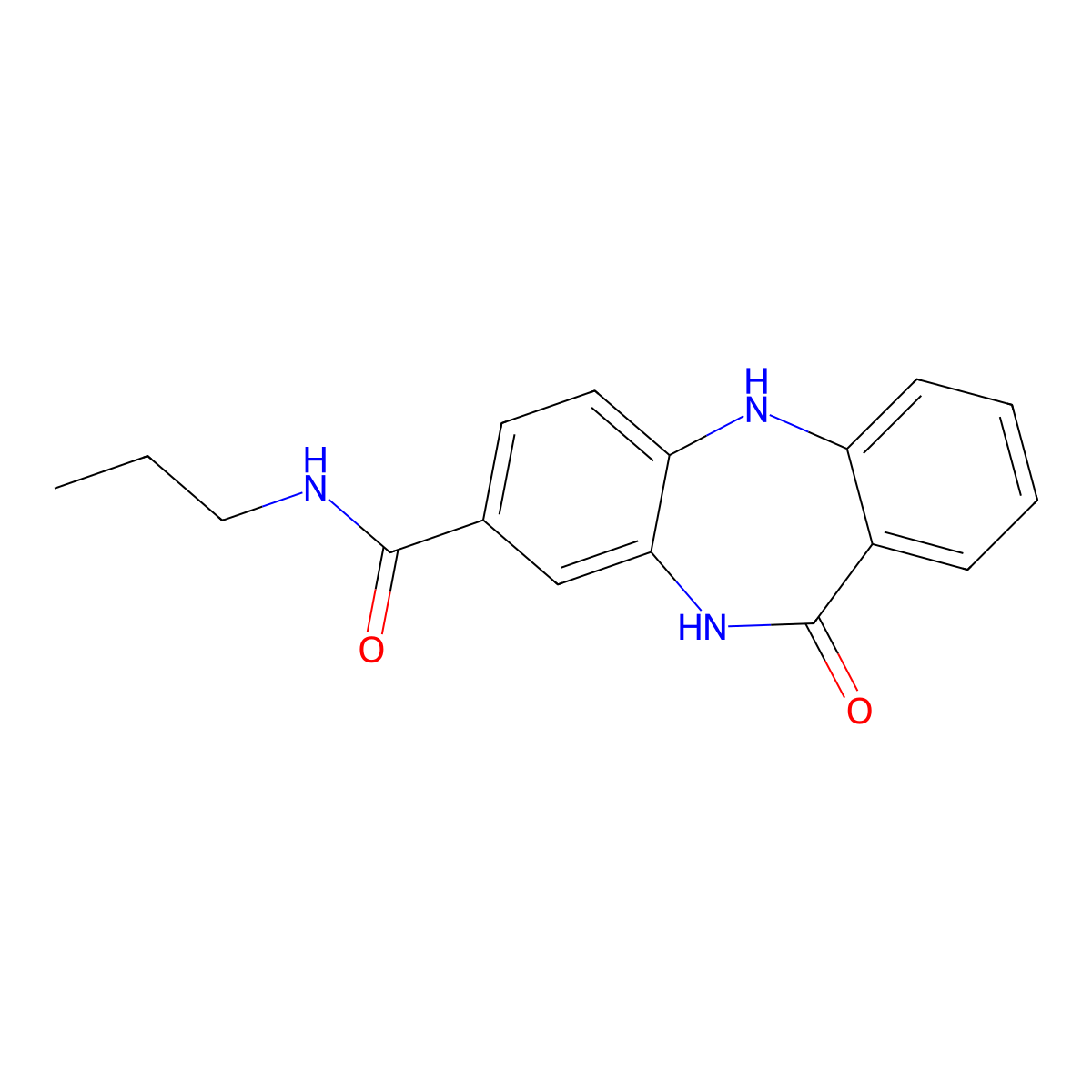 11-oxo-N-propyl-10,11-dihydro-5H-dibenzo[b,e][1,4]diazepine-8-carboxamide molecular structure, CAS 2034244-96-5