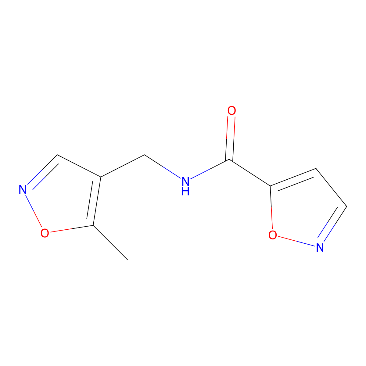 N-((5-methylisoxazol-4-yl)methyl)isoxazole-5-carboxamide molecular structure, CAS 2034245-34-4