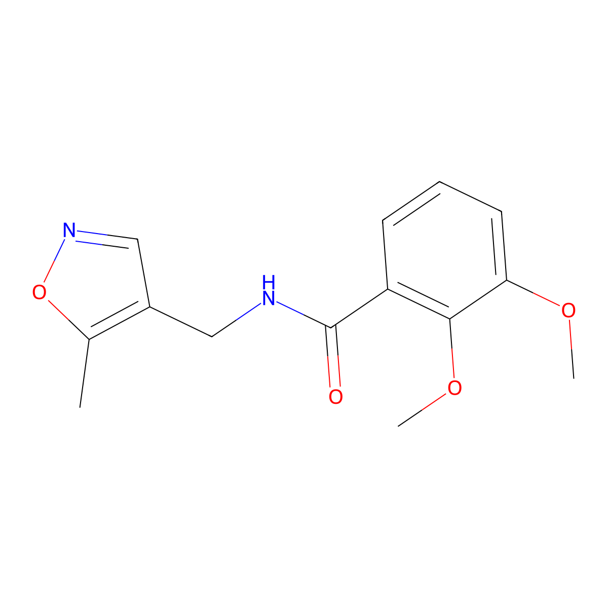 2,3-dimethoxy-N-((5-methylisoxazol-4-yl)methyl)benzamide molecular structure, CAS 2034245-38-8
