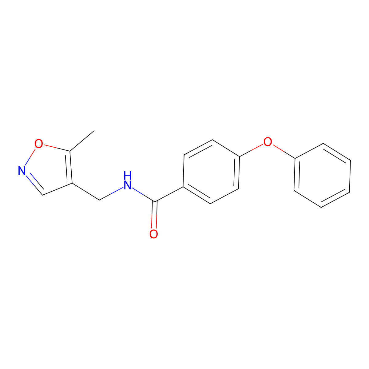 N-((5-methylisoxazol-4-yl)methyl)-4-phenoxybenzamide molecular structure, CAS 2034245-52-6