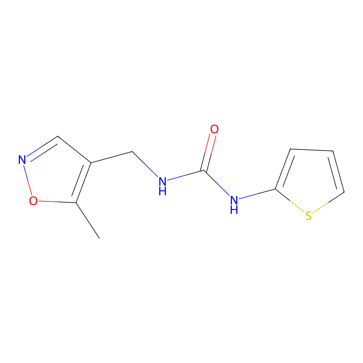 1-((5-Methylisoxazol-4-yl)methyl)-3-(thiophen-2-yl)urea molecular structure, CAS 2034245-57-1