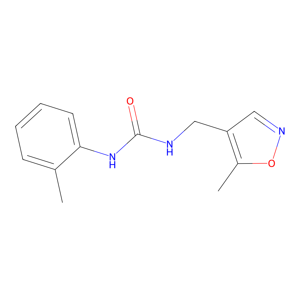 1-((5-Methylisoxazol-4-yl)methyl)-3-(o-tolyl)urea molecular structure, CAS 2034245-62-8