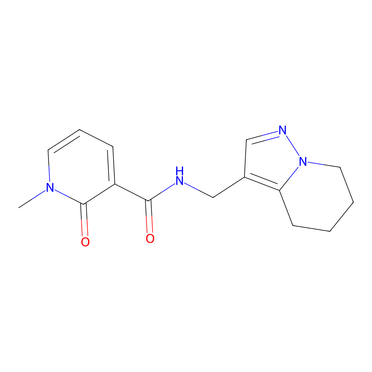 1-methyl-2-oxo-N-((4,5,6,7-tetrahydropyrazolo[1,5-a]pyridin-3-yl)methyl)-1,2-dihydropyridine-3-carboxamide molecular structure, CAS 2034245-83-3