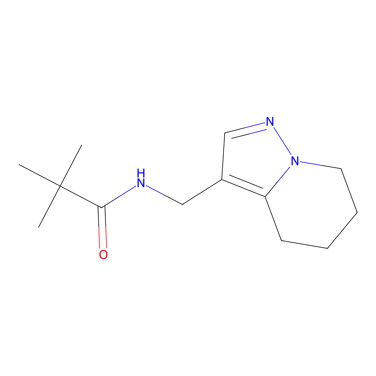 N-((4,5,6,7-tetrahydropyrazolo[1,5-a]pyridin-3-yl)methyl)pivalamide molecular structure, CAS 2034245-86-6
