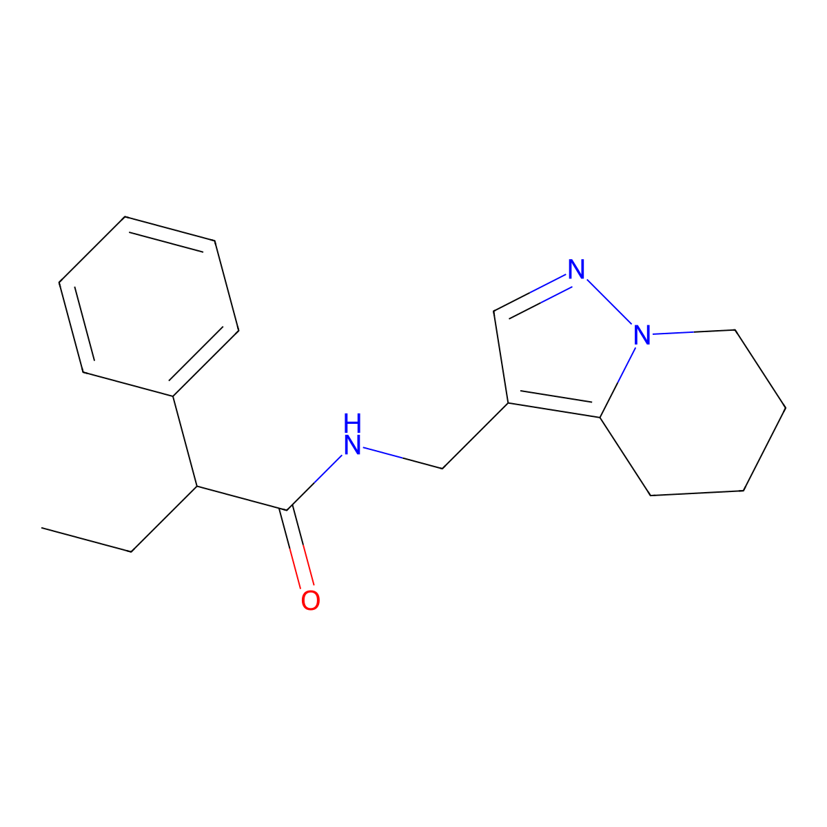 2-phenyl-N-((4,5,6,7-tetrahydropyrazolo[1,5-a]pyridin-3-yl)methyl)butanamide molecular structure, CAS 2034245-91-3