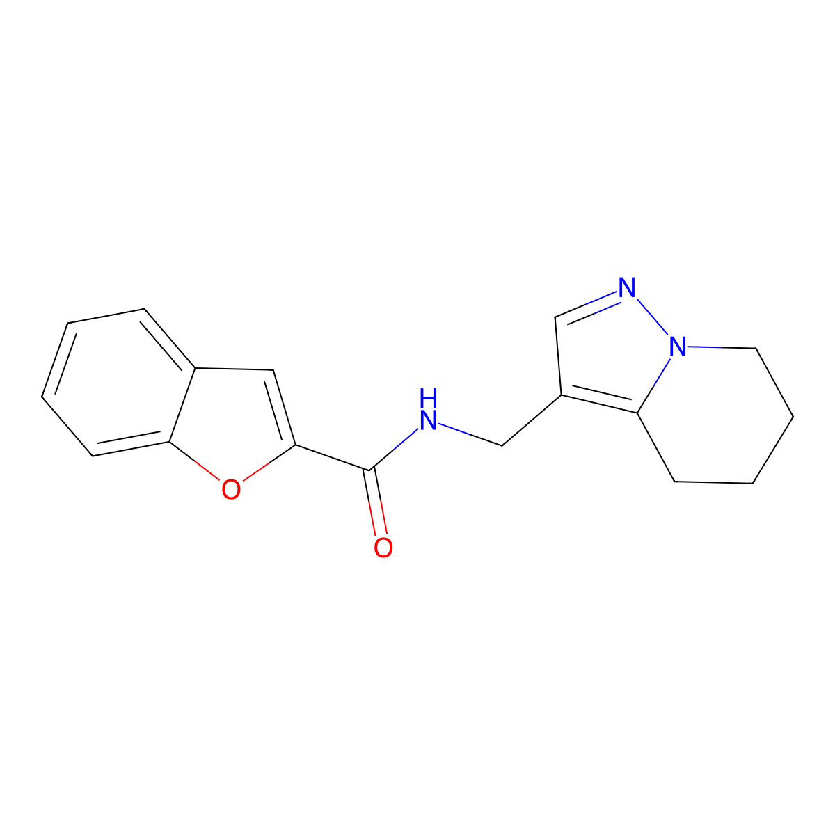 N-((4,5,6,7-tetrahydropyrazolo[1,5-a]pyridin-3-yl)methyl)benzofuran-2-carboxamide molecular structure, CAS 2034245-92-4