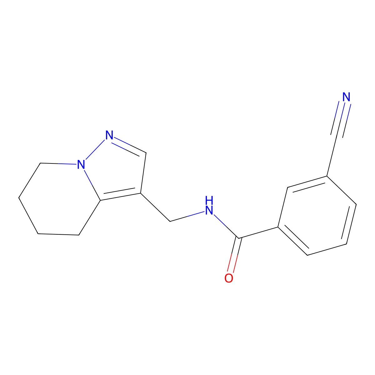 3-cyano-N-((4,5,6,7-tetrahydropyrazolo[1,5-a]pyridin-3-yl)methyl)benzamide molecular structure, CAS 2034245-95-7