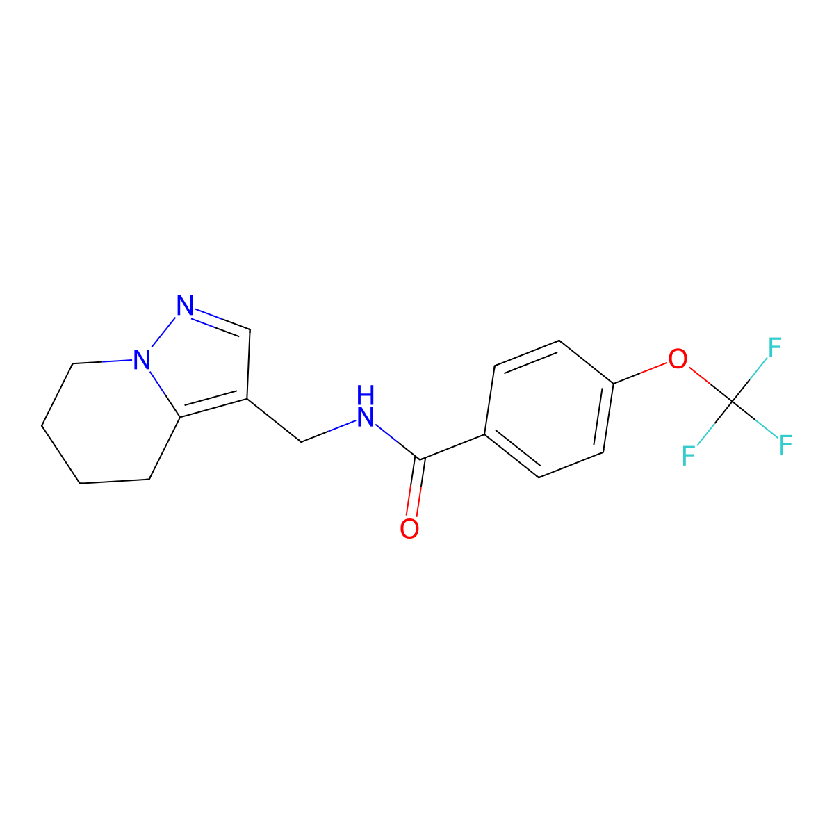 N-((4,5,6,7-tetrahydropyrazolo[1,5-a]pyridin-3-yl)methyl)-4-(trifluoromethoxy)benzamide molecular structure, CAS 2034245-98-0