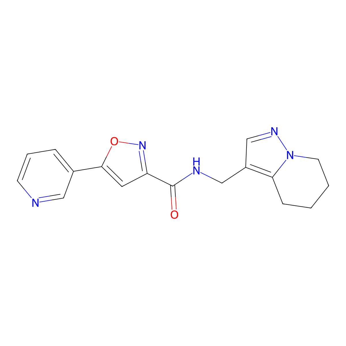 5-(pyridin-3-yl)-N-((4,5,6,7-tetrahydropyrazolo[1,5-a]pyridin-3-yl)methyl)isoxazole-3-carboxamide molecular structure, CAS 2034246-01-8