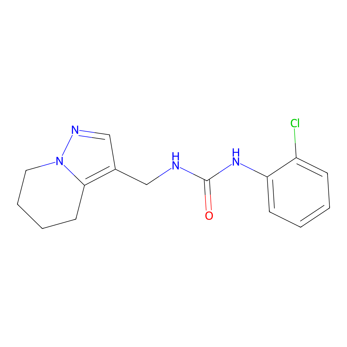 1-(2-Chlorophenyl)-3-((4,5,6,7-tetrahydropyrazolo[1,5-a]pyridin-3-yl)methyl)urea molecular structure, CAS 2034246-05-2