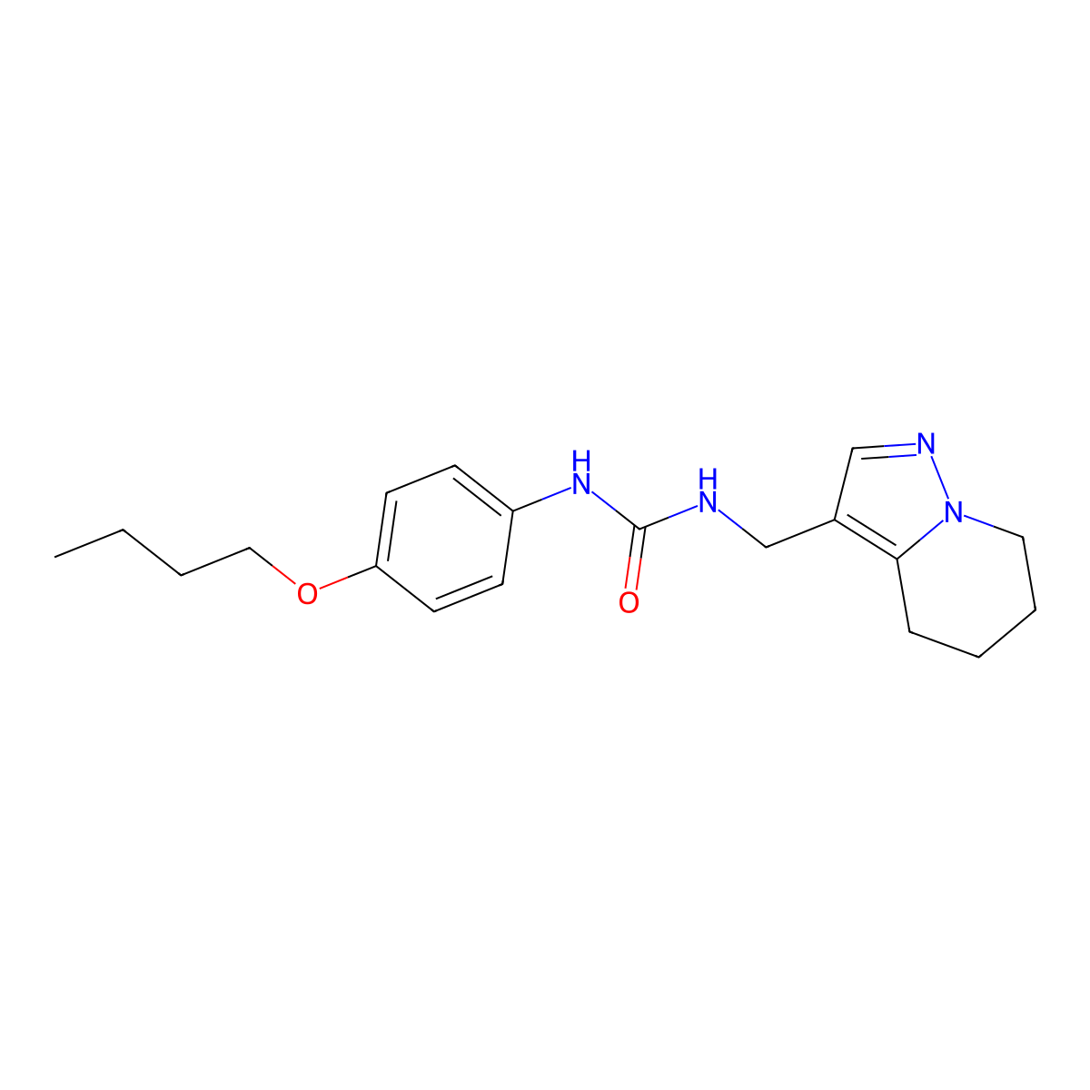 1-(4-Butoxyphenyl)-3-((4,5,6,7-tetrahydropyrazolo[1,5-a]pyridin-3-yl)methyl)urea molecular structure, CAS 2034246-06-3