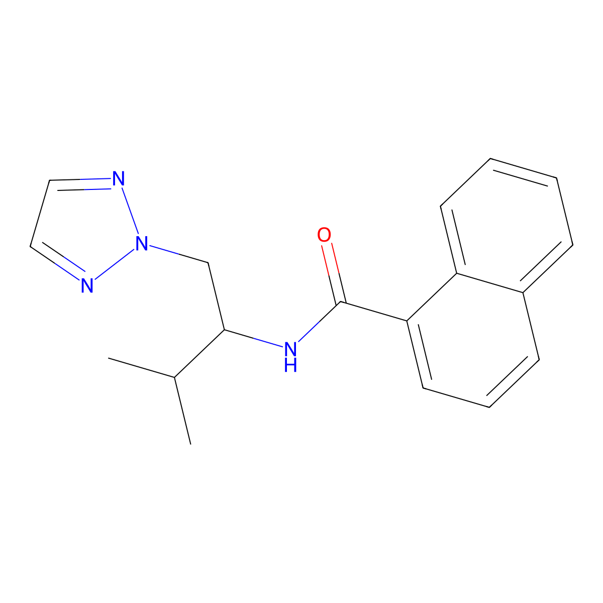 N-(3-methyl-1-(2H-1,2,3-triazol-2-yl)butan-2-yl)-1-naphthamide molecular structure, CAS 2034246-24-5