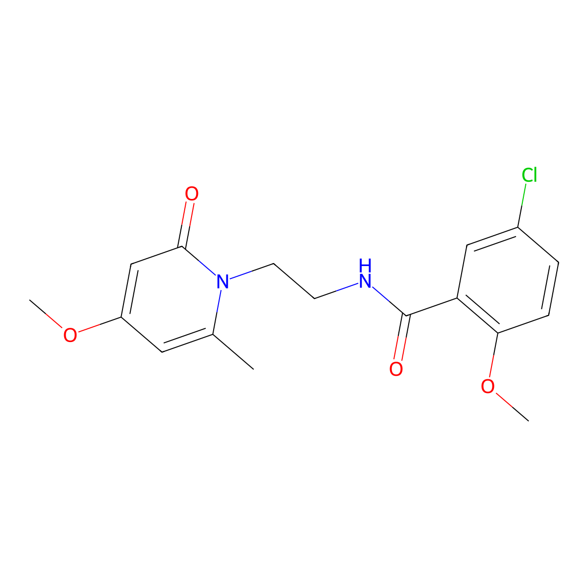 5-chloro-2-methoxy-N-(2-(4-methoxy-6-methyl-2-oxopyridin-1(2H)-yl)ethyl)benzamide molecular structure, CAS 2034246-25-6