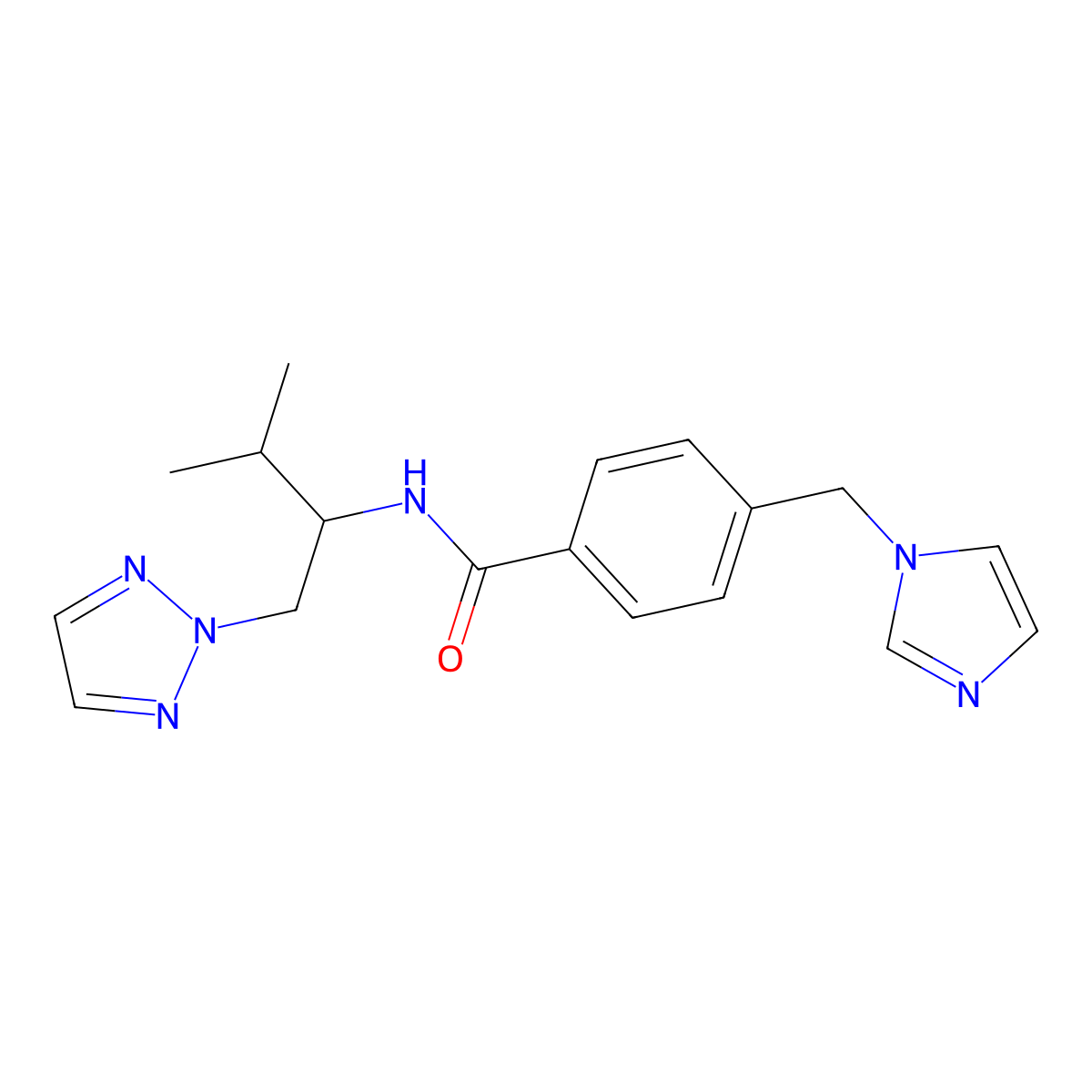 4-((1H-imidazol-1-yl)methyl)-N-(3-methyl-1-(2H-1,2,3-triazol-2-yl)butan-2-yl)benzamide molecular structure, CAS 2034246-30-3