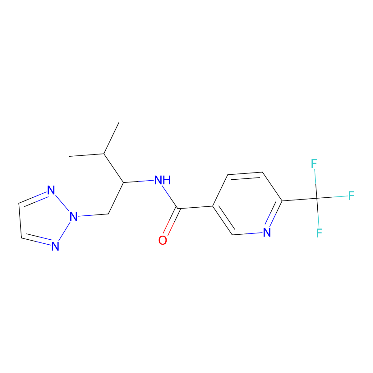 N-(3-methyl-1-(2H-1,2,3-triazol-2-yl)butan-2-yl)-6-(trifluoromethyl)nicotinamide molecular structure, CAS 2034246-33-6