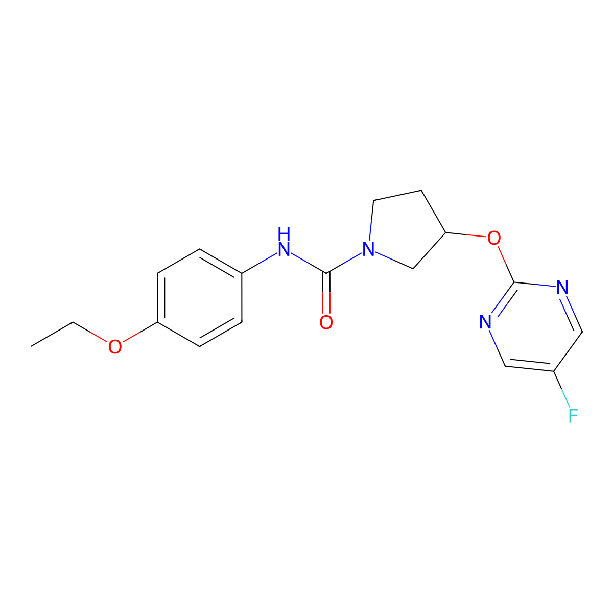 N-(4-ethoxyphenyl)-3-((5-fluoropyrimidin-2-yl)oxy)pyrrolidine-1-carboxamide molecular structure, CAS 2034246-39-2