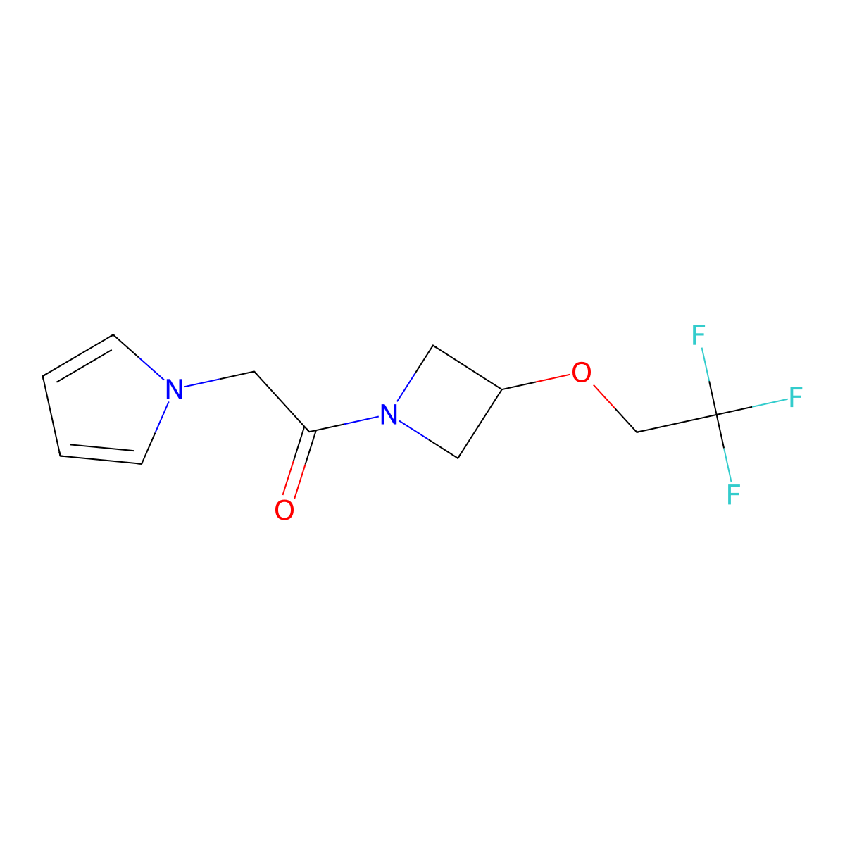 2-(1H-pyrrol-1-yl)-1-[3-(2,2,2-trifluoroethoxy)azetidin-1-yl]ethan-1-one molecular structure, CAS 2034246-62-1