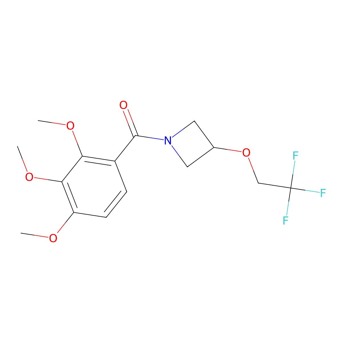 (3-(2,2,2-Trifluoroethoxy)azetidin-1-yl)(2,3,4-trimethoxyphenyl)methanone molecular structure, CAS 2034246-76-7