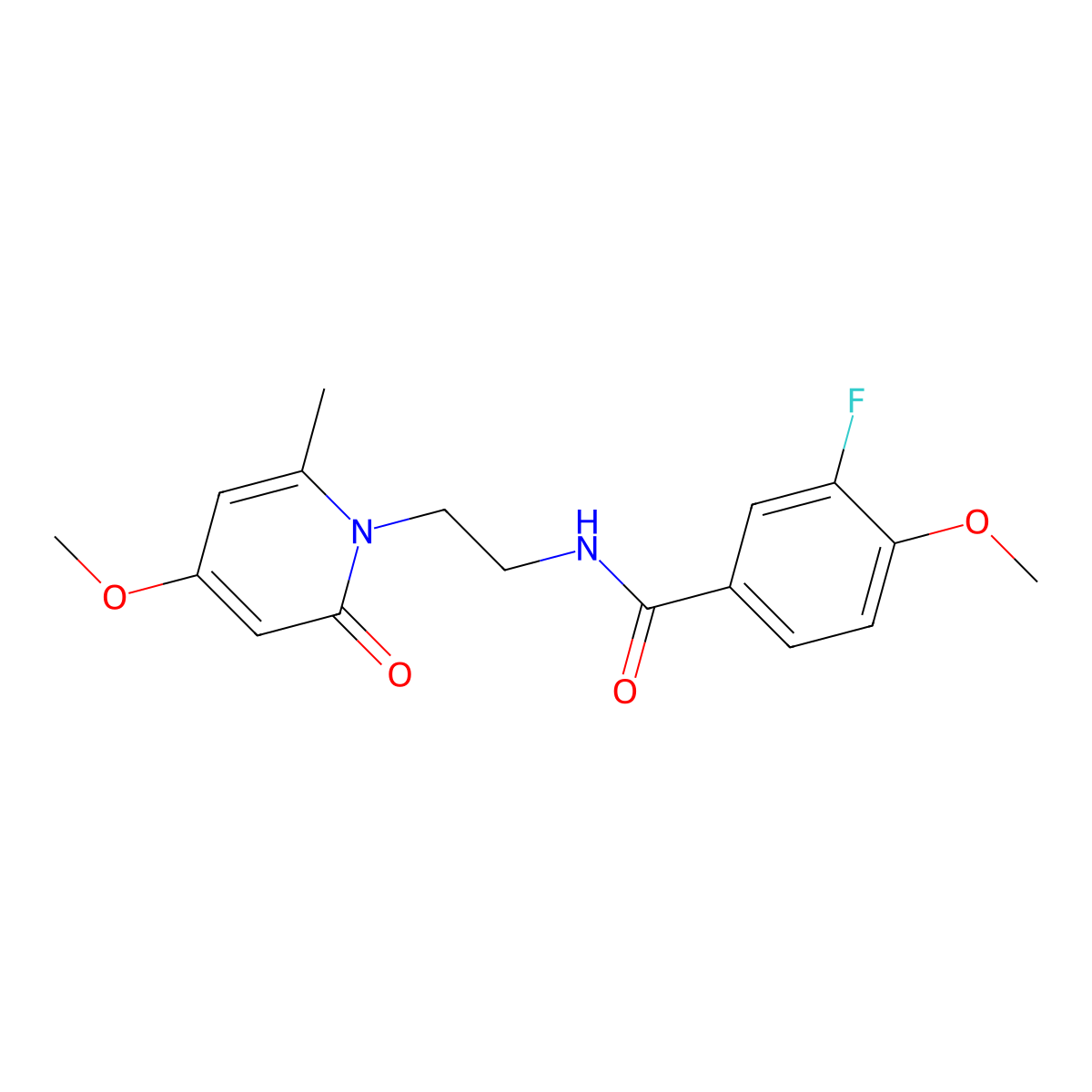 3-fluoro-4-methoxy-N-(2-(4-methoxy-6-methyl-2-oxopyridin-1(2H)-yl)ethyl)benzamide molecular structure, CAS 2034246-78-9