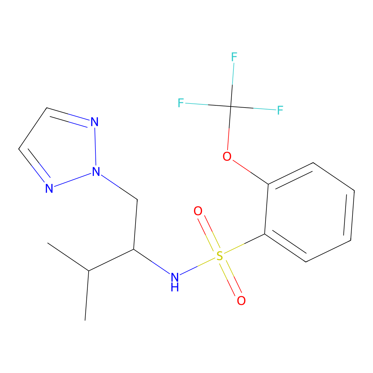 N-(3-methyl-1-(2H-1,2,3-triazol-2-yl)butan-2-yl)-2-(trifluoromethoxy)benzenesulfonamide molecular structure, CAS 2034246-81-4