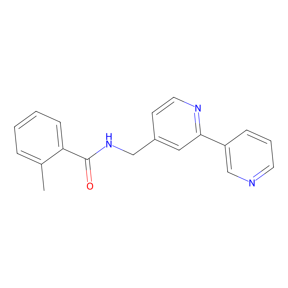 N-({[2,3'-bipyridine]-4-yl}methyl)-2-methylbenzamide molecular structure, CAS 2034246-86-9