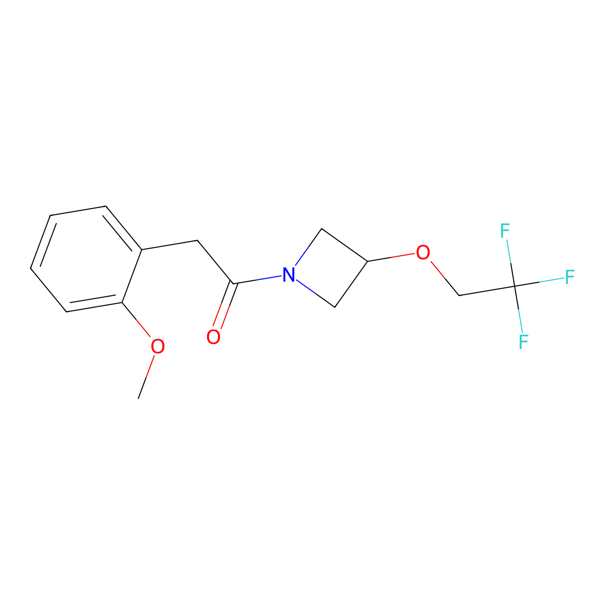 2-(2-Methoxyphenyl)-1-(3-(2,2,2-trifluoroethoxy)azetidin-1-yl)ethanone molecular structure, CAS 2034246-91-6