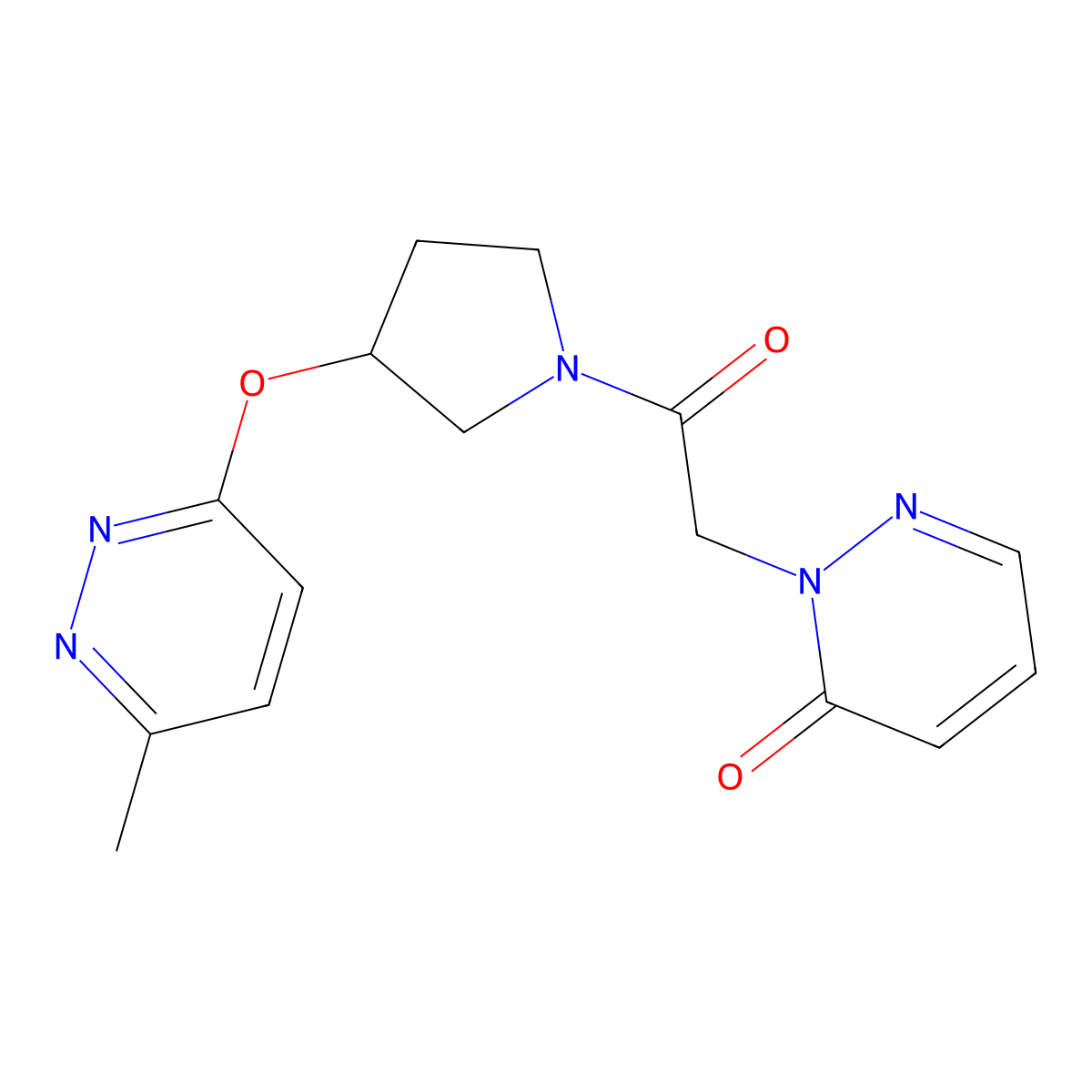 2-(2-(3-((6-methylpyridazin-3-yl)oxy)pyrrolidin-1-yl)-2-oxoethyl)pyridazin-3(2H)-one molecular structure, CAS 2034247-33-9