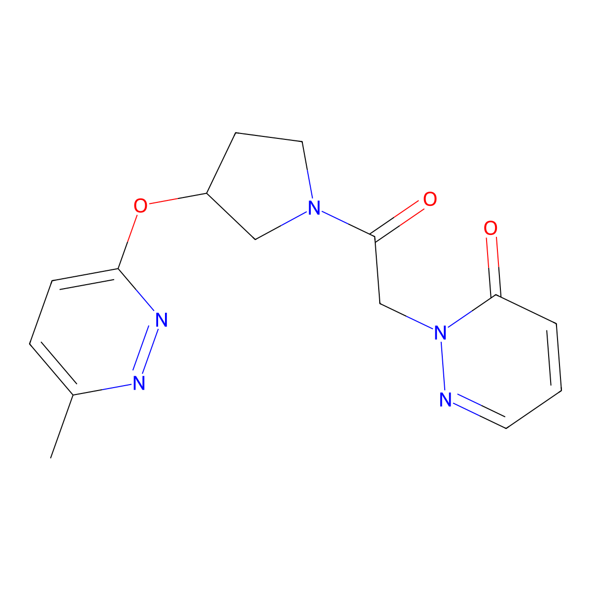 2-(2-(3-((6-methylpyridazin-3-yl)oxy)pyrrolidin-1-yl)-2-oxoethyl)pyridazin-3(2H)-one molecular structure, CAS 2034247-33-9