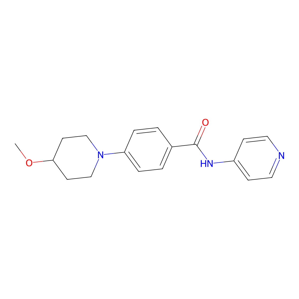 4-(4-methoxypiperidin-1-yl)-N-(pyridin-4-yl)benzamide molecular structure, CAS 2034247-64-6