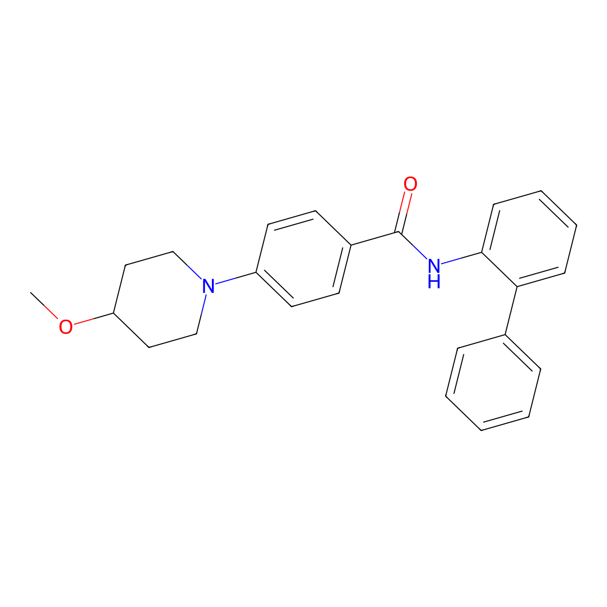 N-{[1,1'-biphenyl]-2-yl}-4-(4-methoxypiperidin-1-yl)benzamide molecular structure, CAS 2034248-02-5