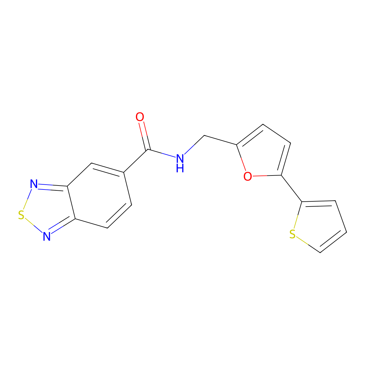 N-((5-(thiophen-2-yl)furan-2-yl)methyl)benzo[c][1,2,5]thiadiazole-5-carboxamide molecular structure, CAS 2034248-08-1