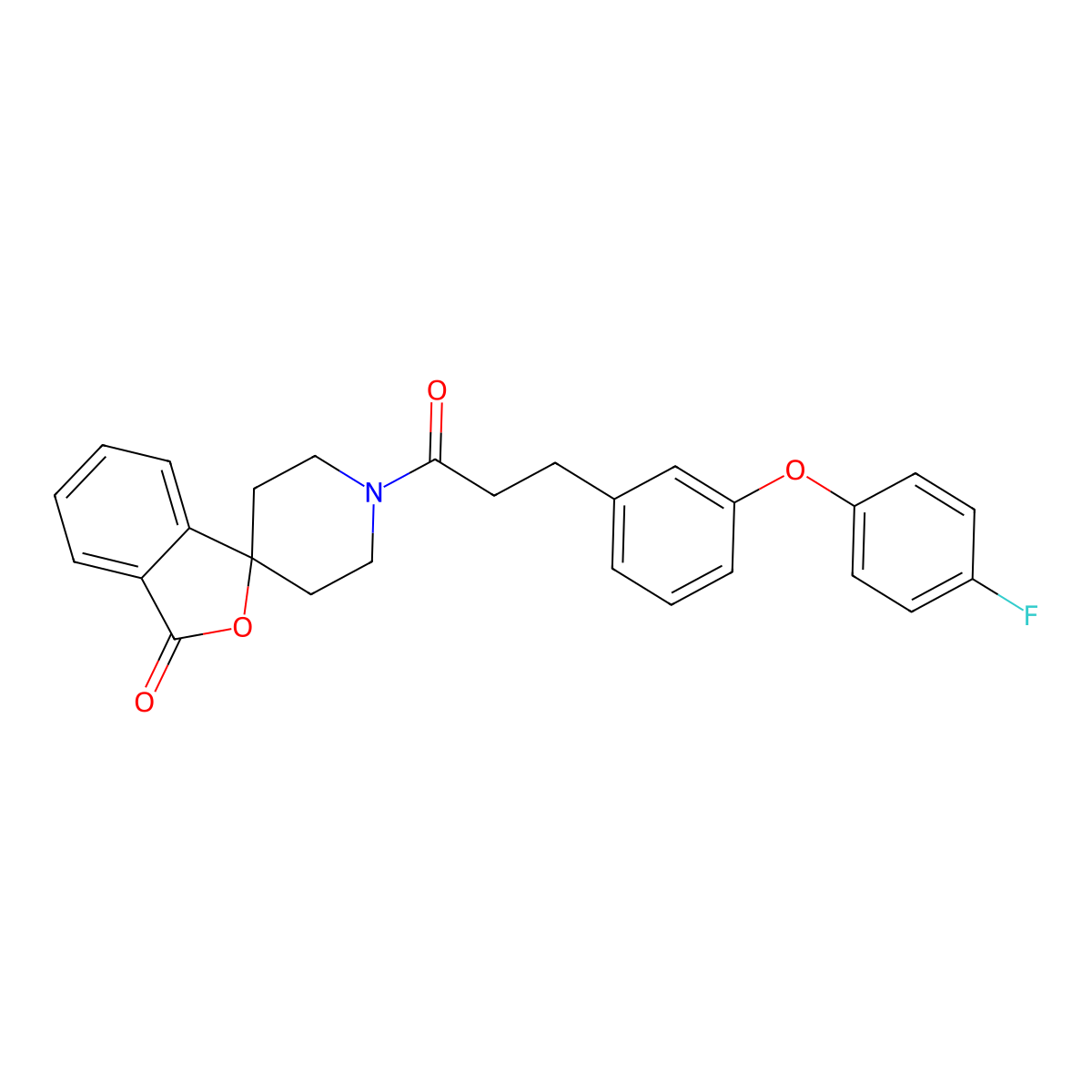 1'-(3-(3-(4-fluorophenoxy)phenyl)propanoyl)-3H-spiro[isobenzofuran-1,4'-piperidin]-3-one molecular structure, CAS 2034248-09-2