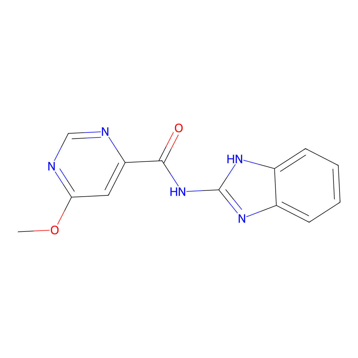 N-(1H-benzo[d]imidazol-2-yl)-6-methoxypyrimidine-4-carboxamide molecular structure, CAS 2034248-25-2