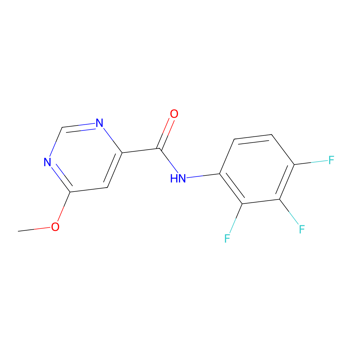 6-methoxy-N-(2,3,4-trifluorophenyl)pyrimidine-4-carboxamide molecular structure, CAS 2034248-47-8