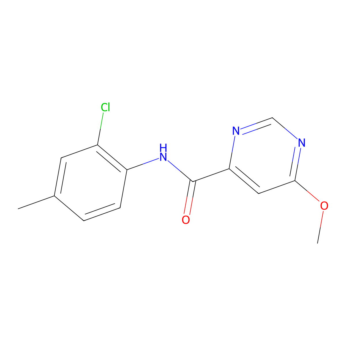 N-(2-chloro-4-methylphenyl)-6-methoxypyrimidine-4-carboxamide molecular structure, CAS 2034248-72-9