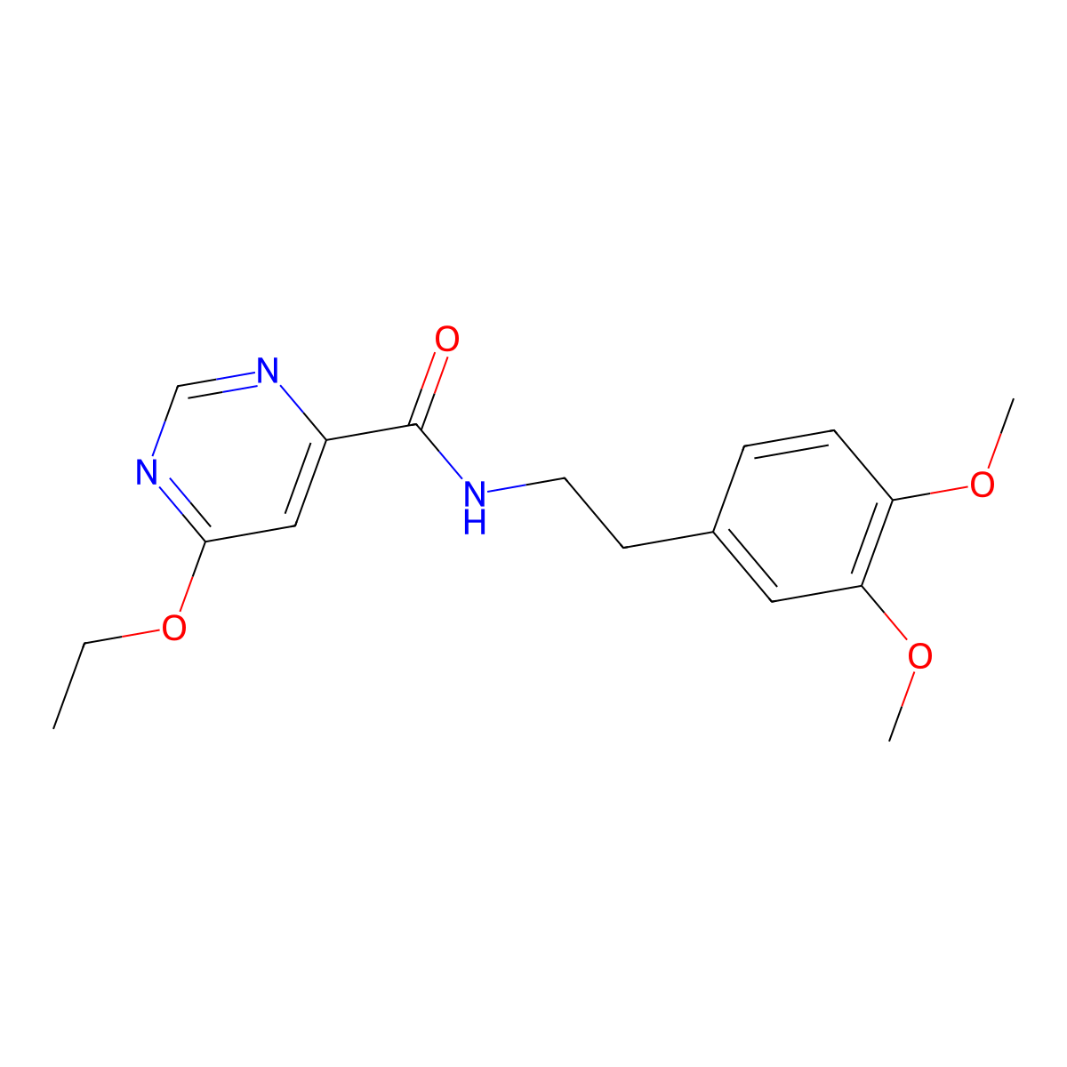 N-(3,4-dimethoxyphenethyl)-6-ethoxypyrimidine-4-carboxamide molecular structure, CAS 2034249-04-0