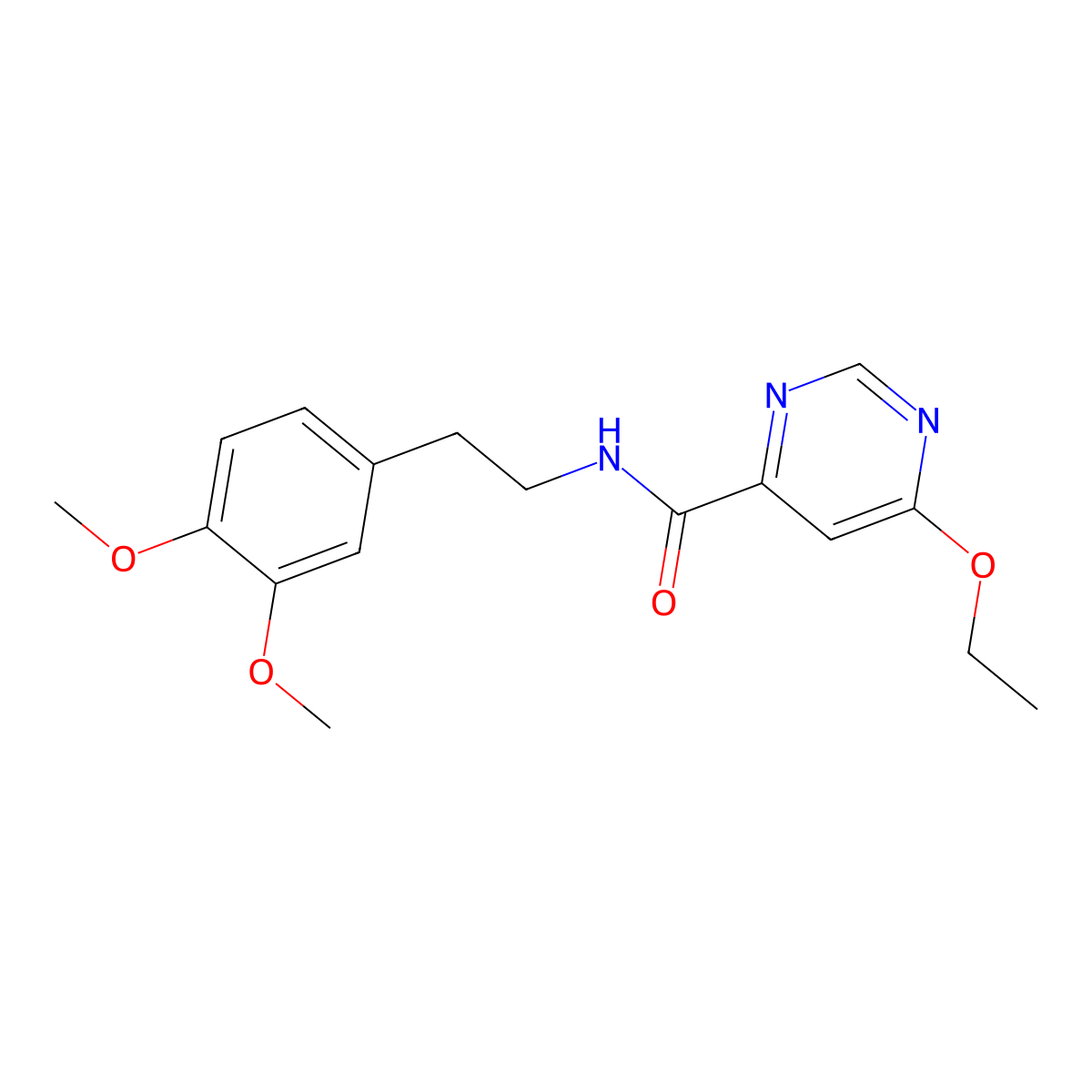 N-(3,4-dimethoxyphenethyl)-6-ethoxypyrimidine-4-carboxamide molecular structure, CAS 2034249-04-0